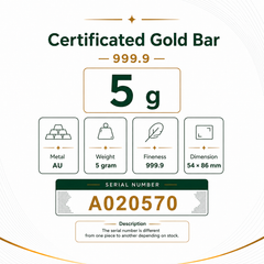 Nadir 5g Gold Bar | 999.9 Fine Gold