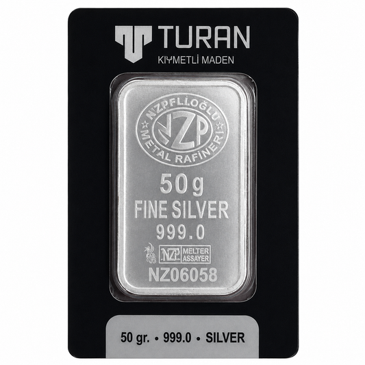 Niziplioglu Metal Rafineri (NZP) 50g Silver Bar | 999.0 Fine Silver
